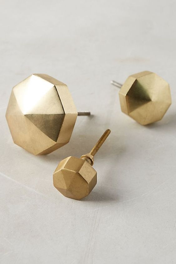 brass faceted Ory knob by anthropologie