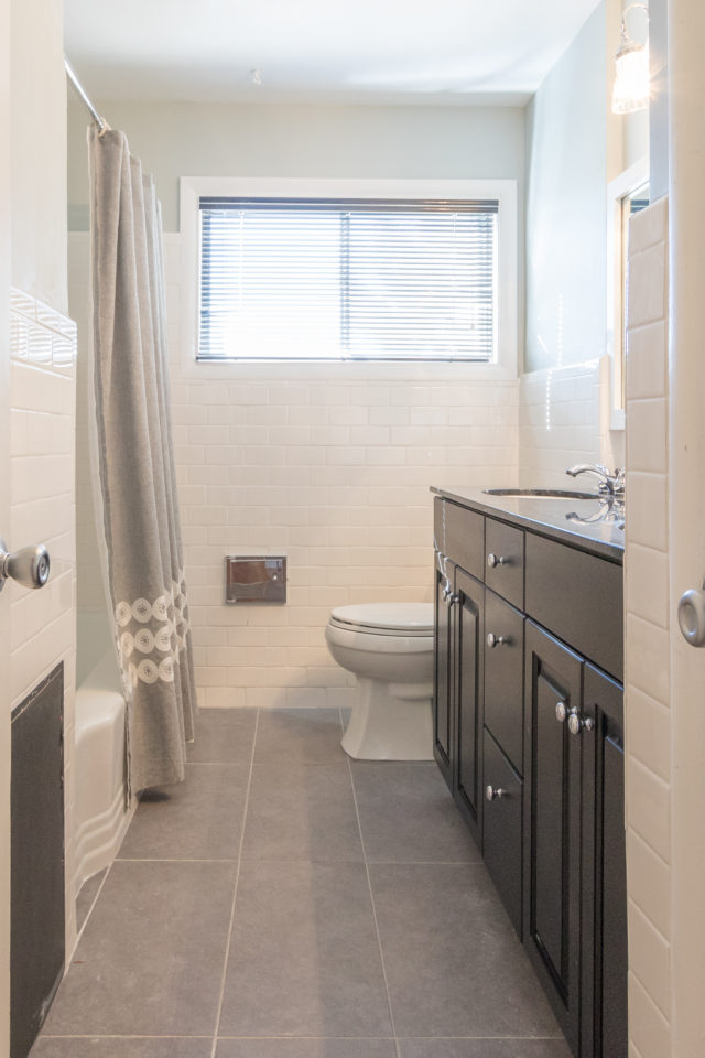 updated bathroom with modern elements