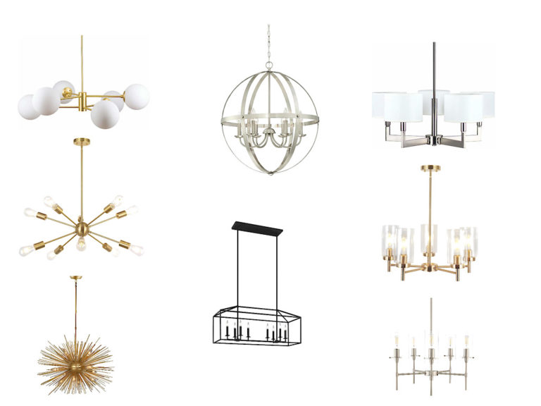 dining room chandeliers for home staging projects and staging clients
