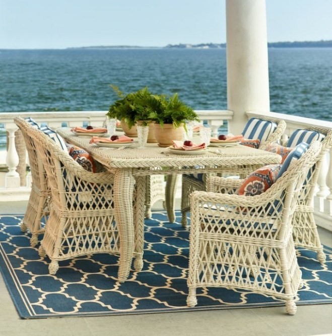 outdoor patio furniture by the water, Frontgate