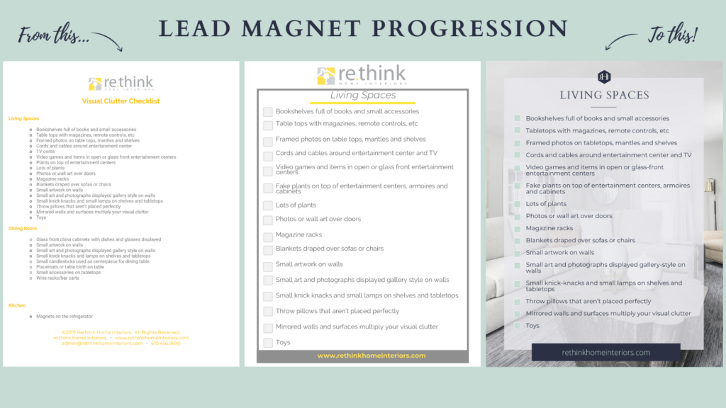 Lead Magnet to attract clients, lead magnet progression