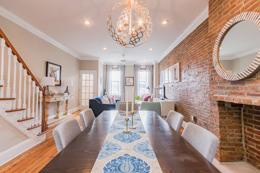 Dining room in South Philly after home staging, tips to avoid home staging mistakes