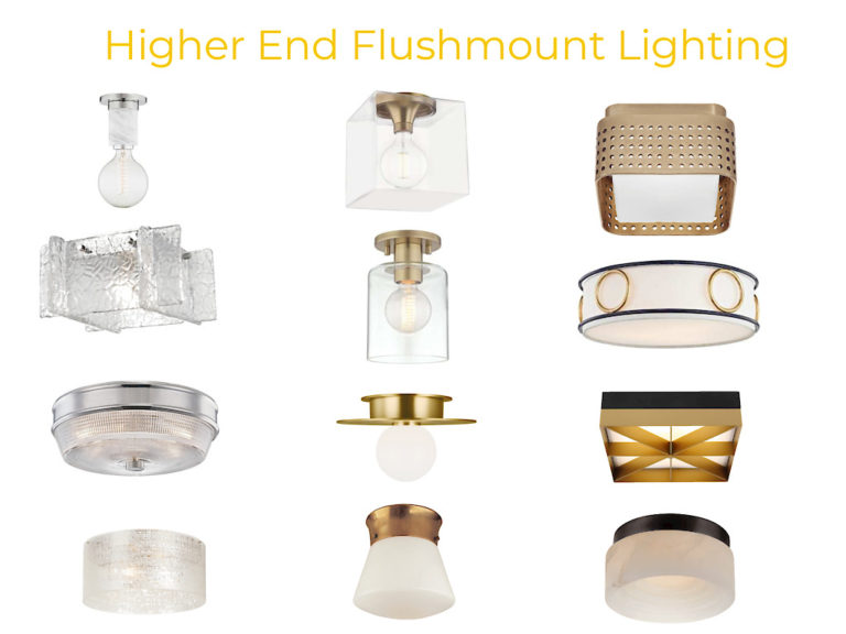 Higher end flushmount lighting, lighting tips to stage a house
