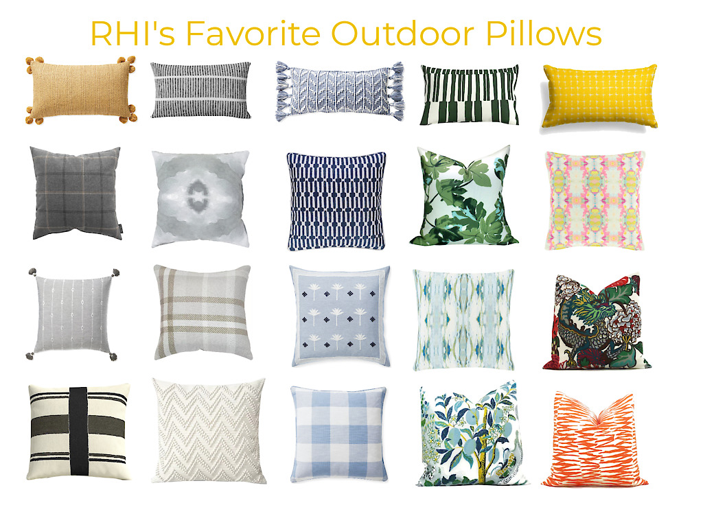RHI favorite outdoor pillows with shopping links