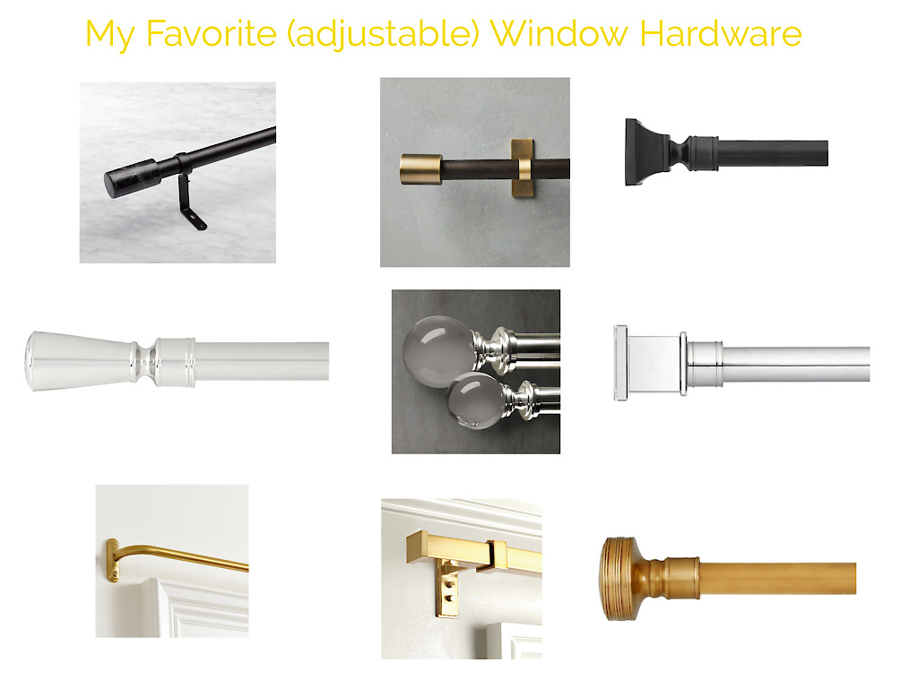 favorite window hardware for beautiful window treatments