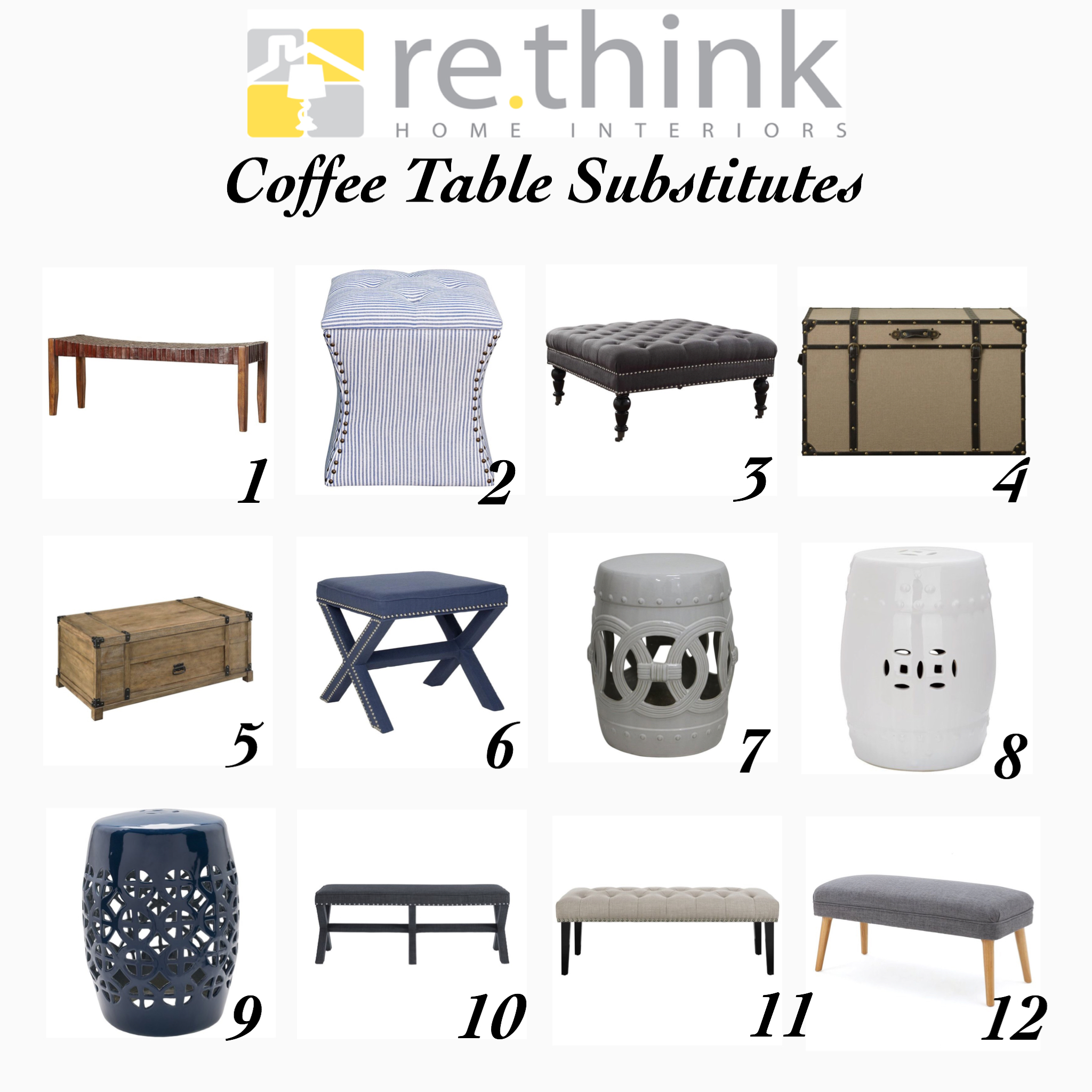 Coffee table substitutes