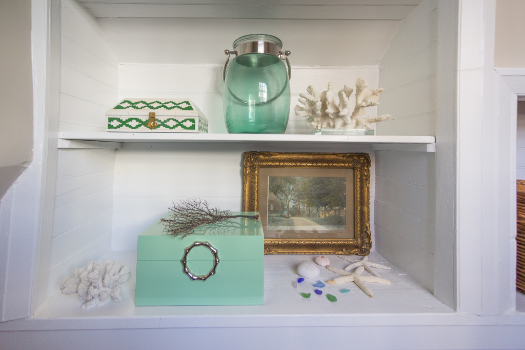 Sea glass and beach themed accessories for home